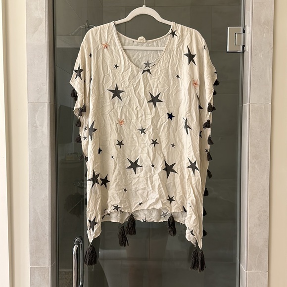 TWO Surf Gypsy Cover Ups with designs and tassels- both size medium. - Picture 2 of 5